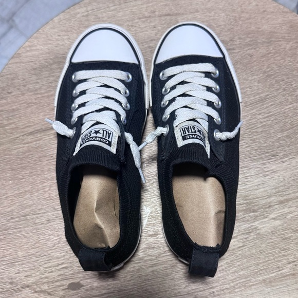 CONVERSE ALL STAR Classic Black and White Low-Tops elastic back slip on kids 13 - Picture 5 of 13